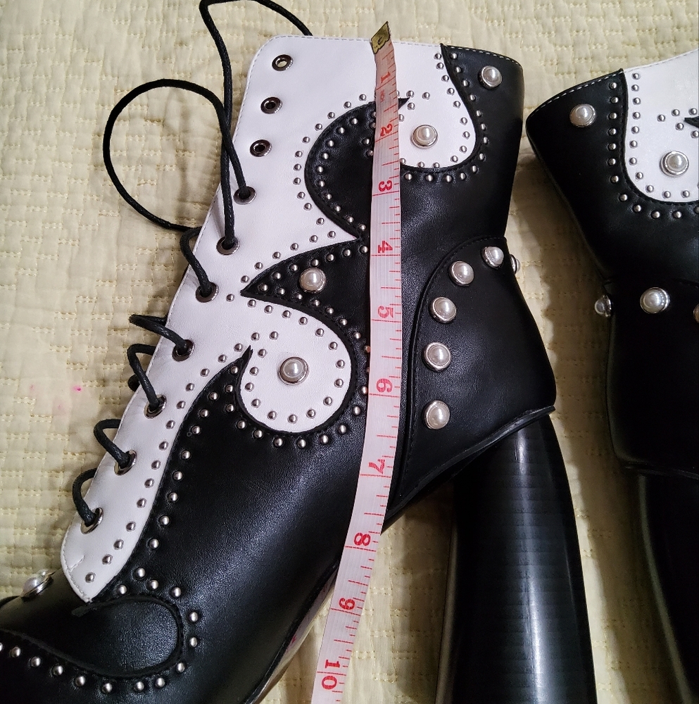 Azalea Wang Marianna's Secret Lace Up Boots Size 9 - Picture 12 of 14